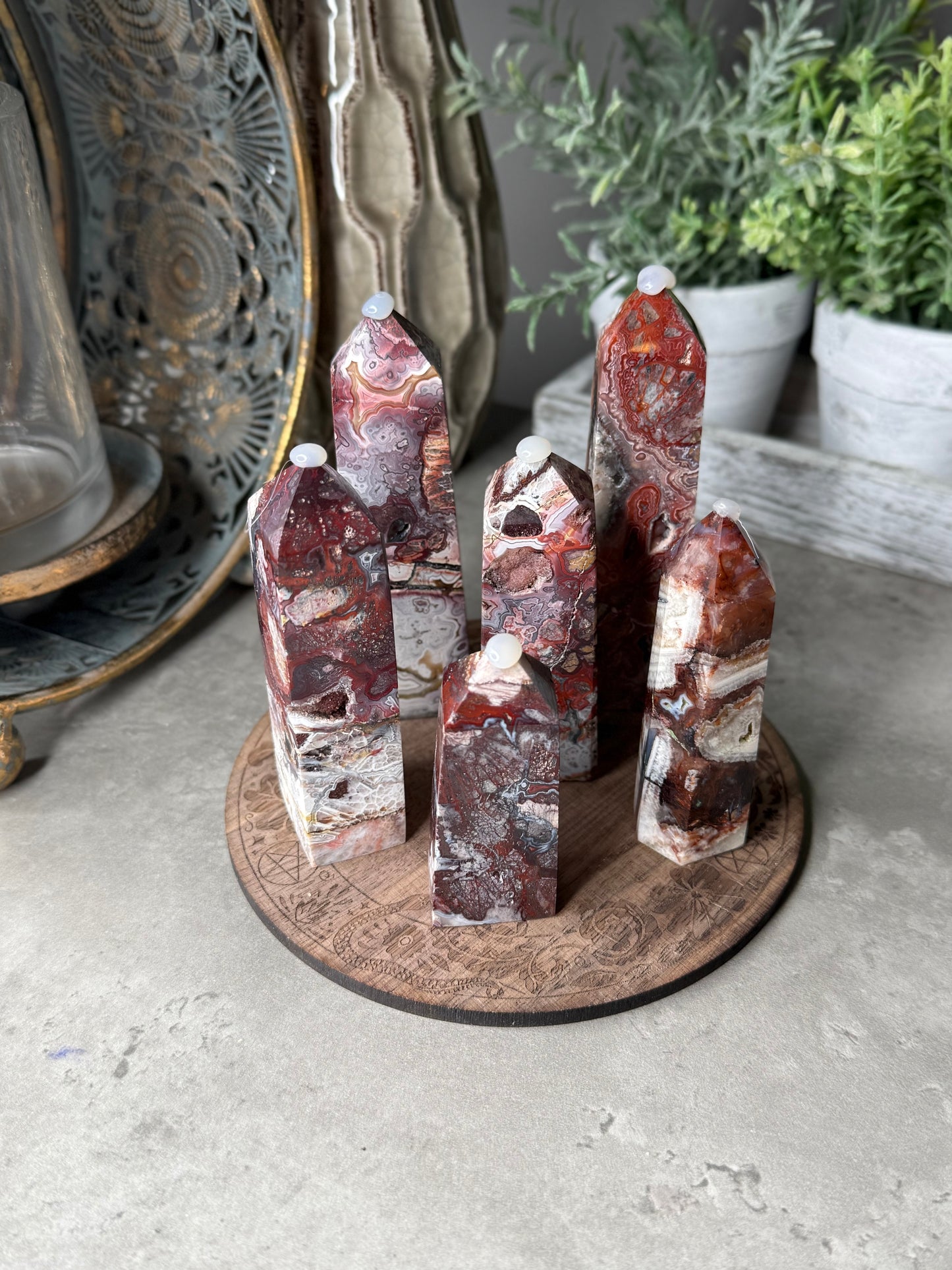 Mexican Lace Agate Towers