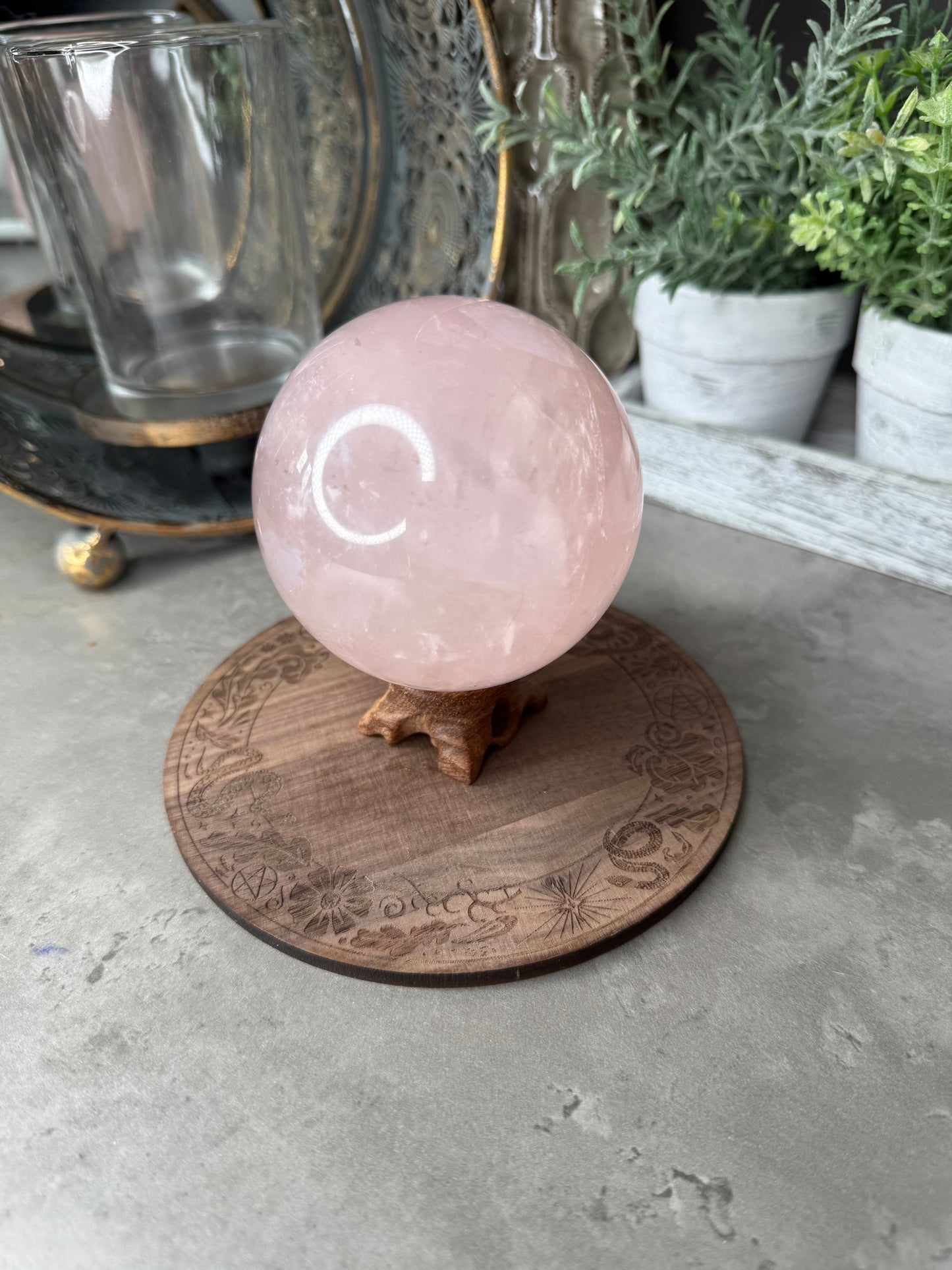 Rose Quartz Sphere 739g