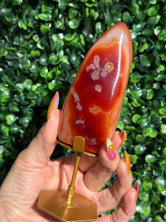 Carnelian Freeform Crystal Carvings - Indonesia