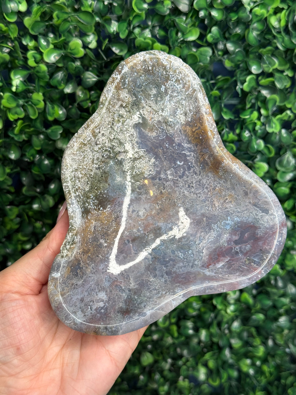 Pink Ocean Jasper Bowl 407g Madagascar