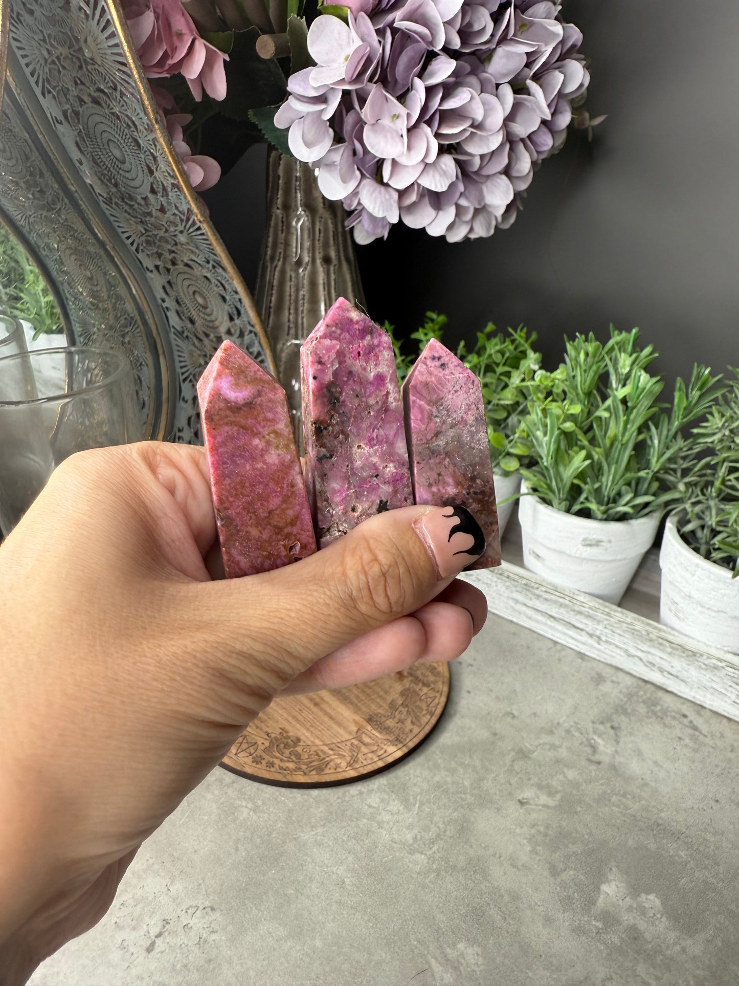 Cobalt Calcite Crystal Towers