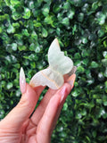 Green Caribbean Calcite Mini Butterfly Crystal Carvings - Pakistan