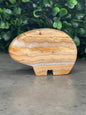 Yellow Crazy Lace Agate Bear Crystal Carvings - Indonesia