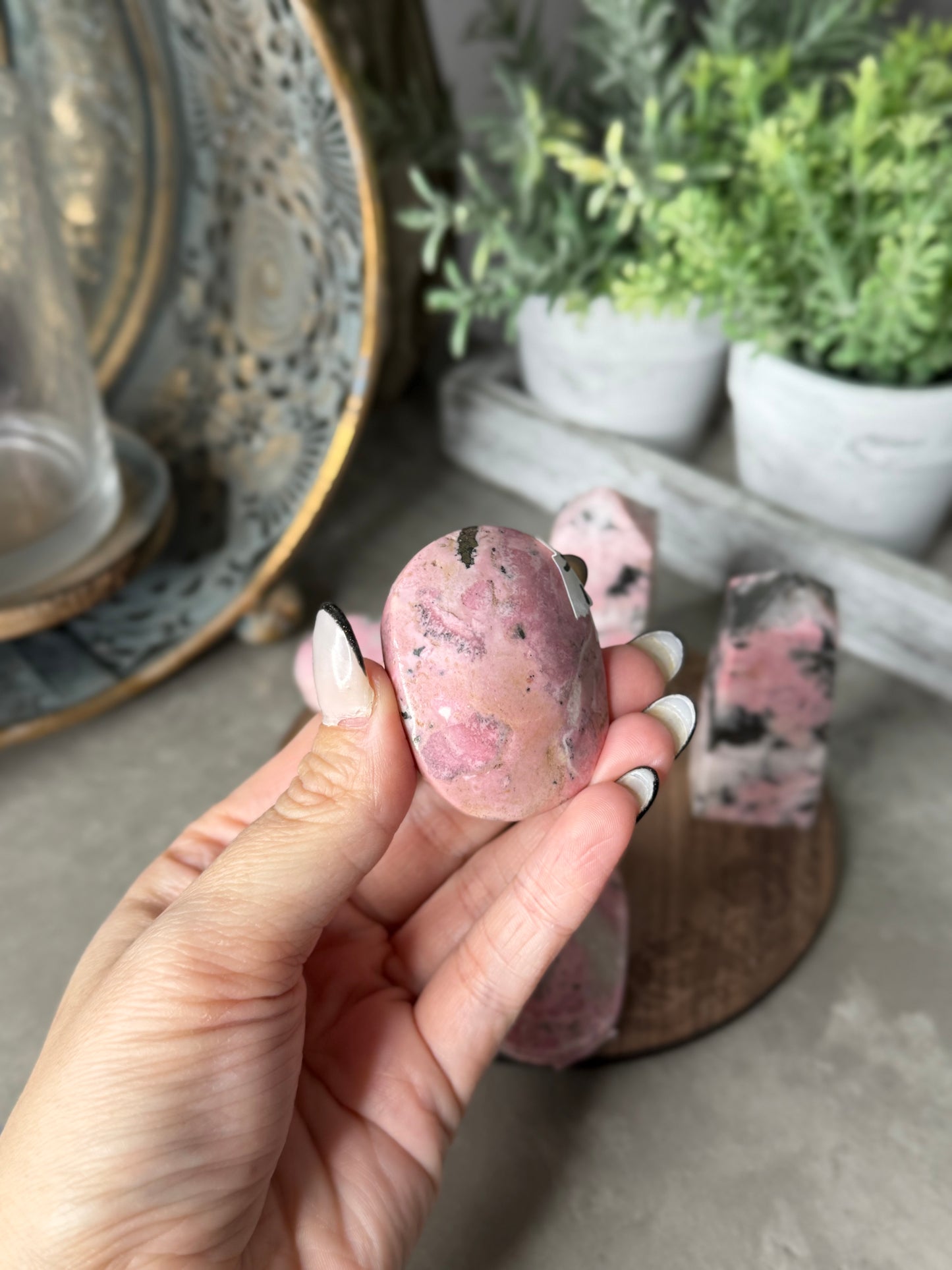 Peruvian Rhodonite Palms Hearts Towers