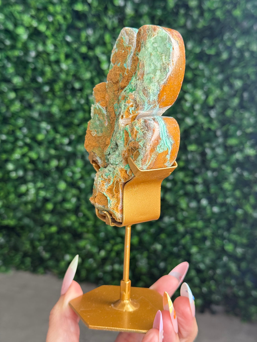 Smithsonite Cactus Crystal Carving - Indonesia - C