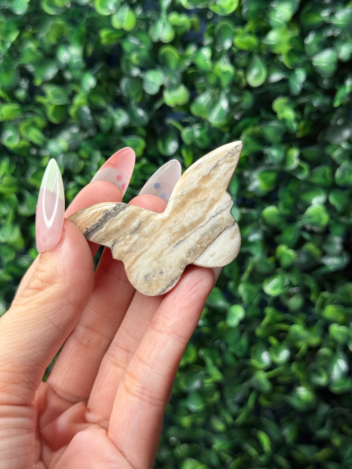 Grey Calcite Mini Butterfly Crystal Carvings - Pakistan