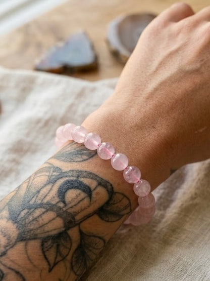 Rose Quartz Crystal Bracelet 6mm - 8mm