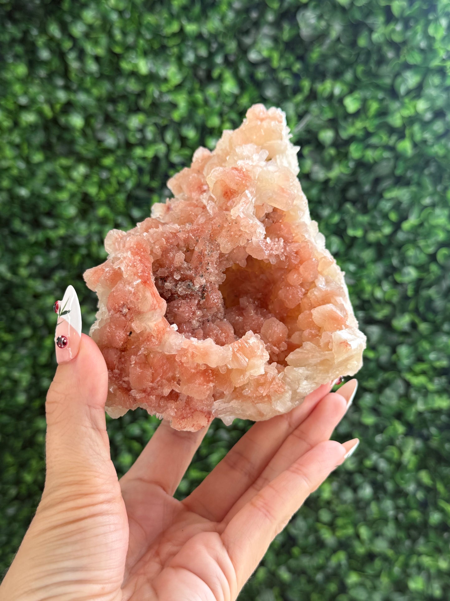 Stilbite with Hematite Dusting and Calcite - India - 624g