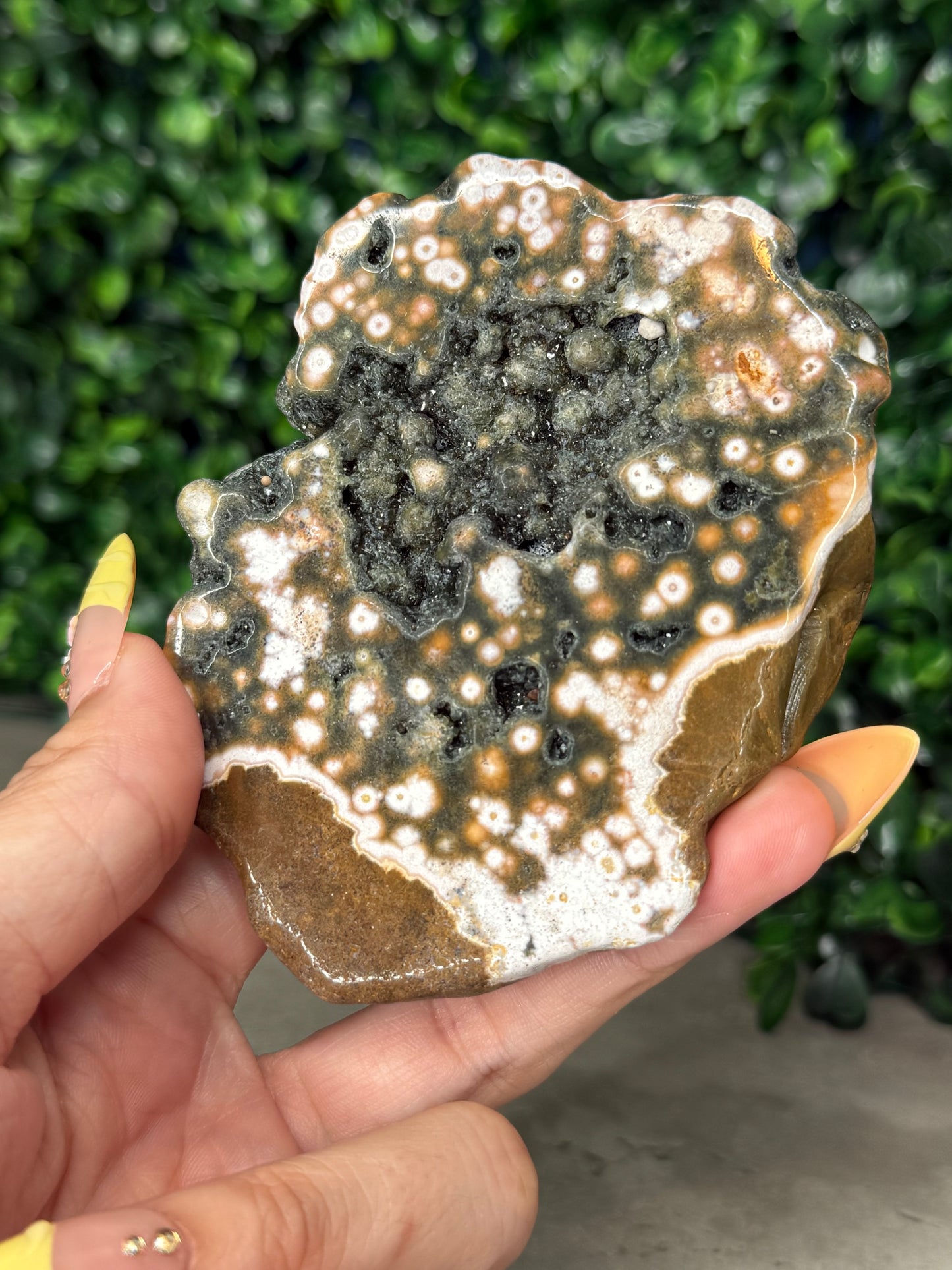 Ocean Jasper Polished Freeform Crystal Carving 168g