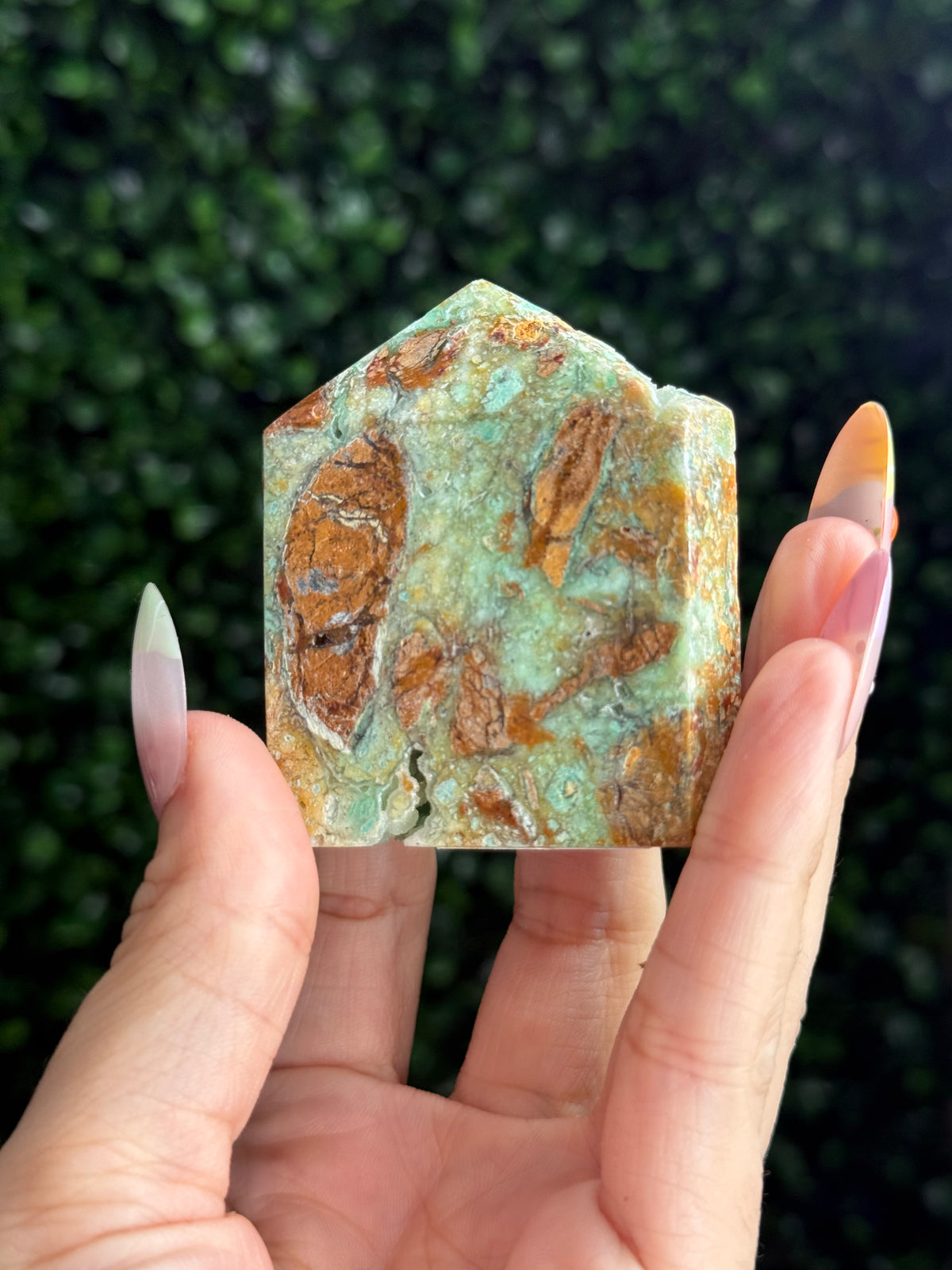 Smithsonite Domino Tower Crystal Carving - Indonesia - B