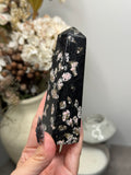Snowflake Obsidian Tower Crystal Carving A