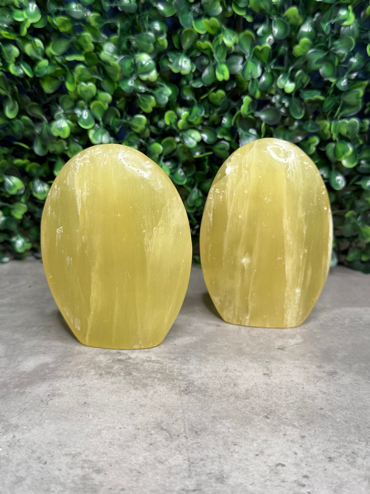 Lemon Calcite Rounded Freeform Crystal Carvings from Pakistan
