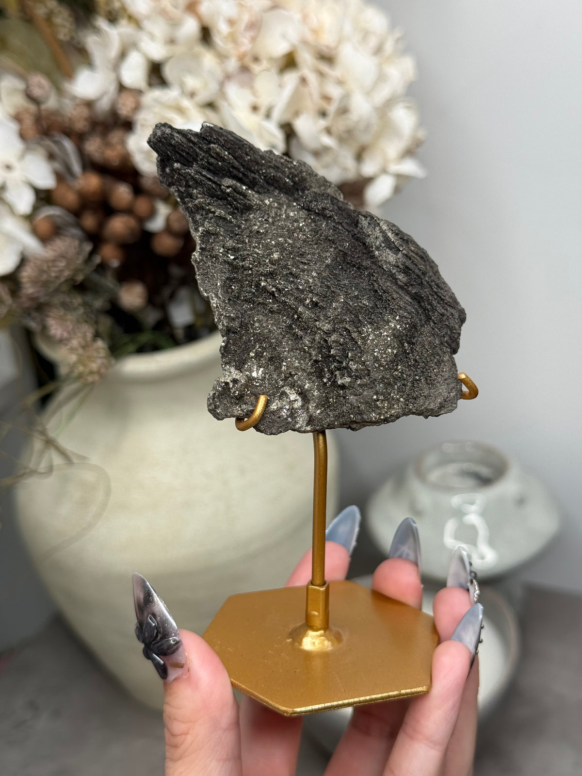 Pyritized Petrified Wood from Indonesia - D