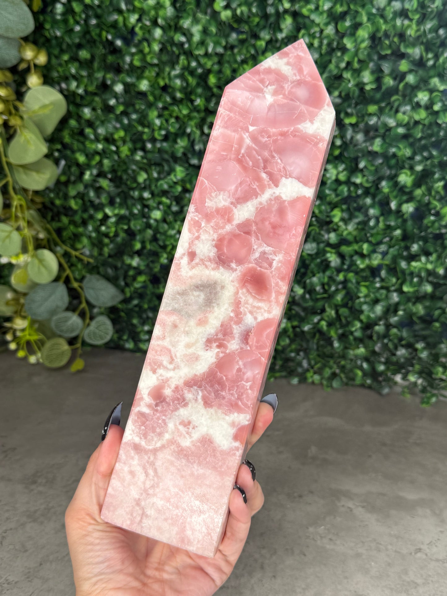 XL Pink Opal Tower Crystal Carving 1.8kg