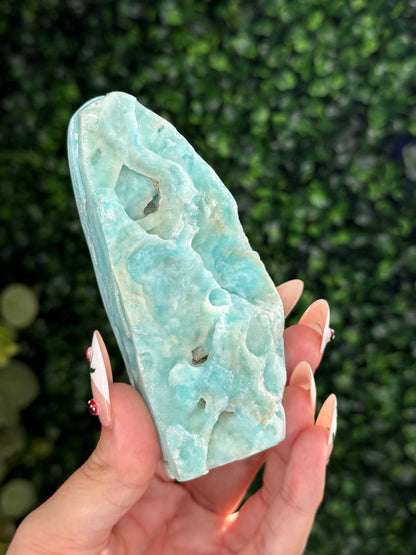 Half polish Blue Aragonite Freeform - R