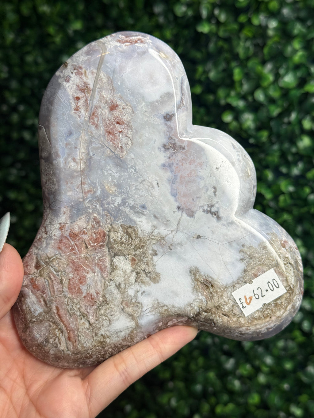 Pink & Purple Petrified Wood Bowl Trays Crystal Carvings - G