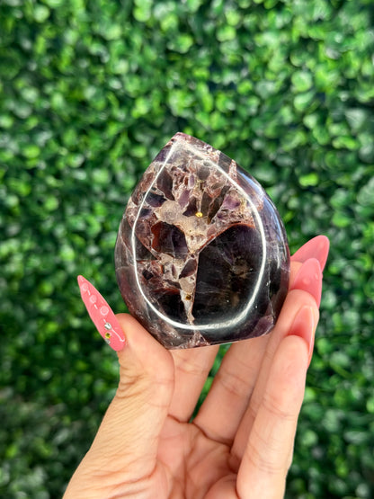 Alien Amethyst Teardrops hematite-included amethyst