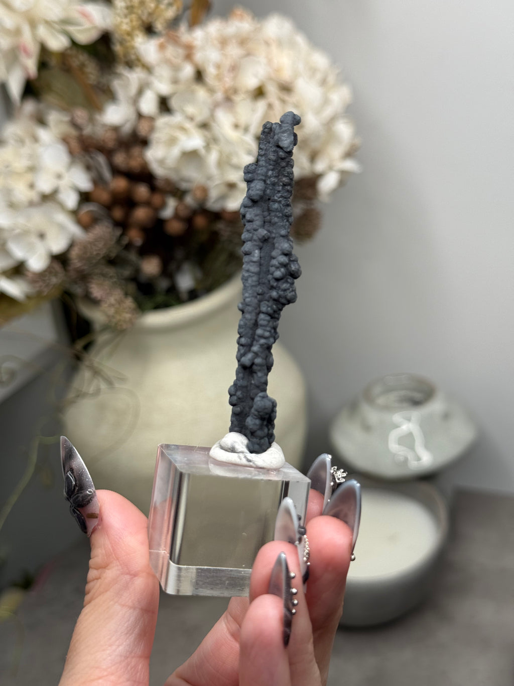 Goethite Stalactites with Calcite from Aouz, Er Rachidia Province, Morocco - A