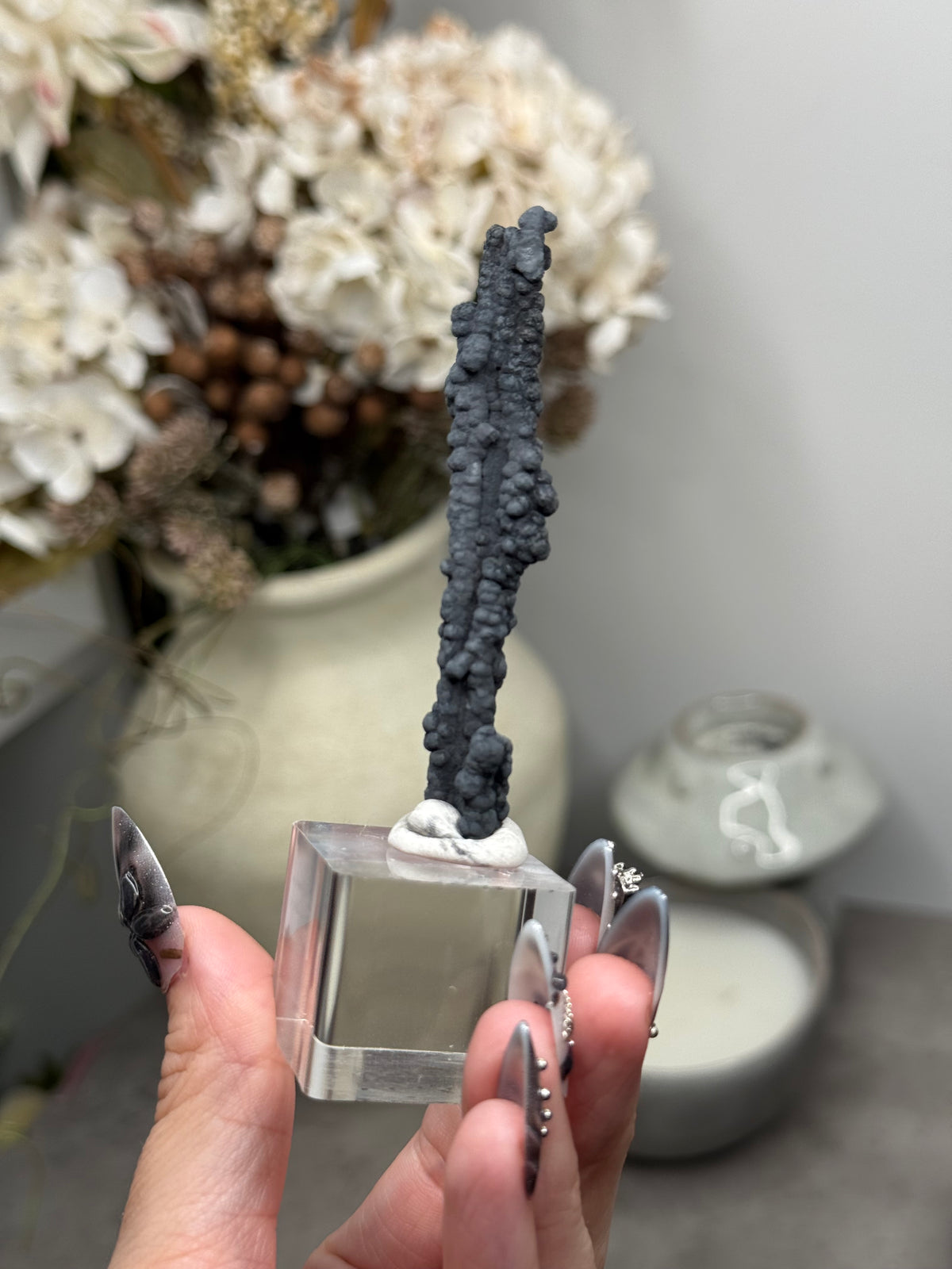 Goethite Stalactites with Calcite from Aouz, Er Rachidia Province, Morocco - A