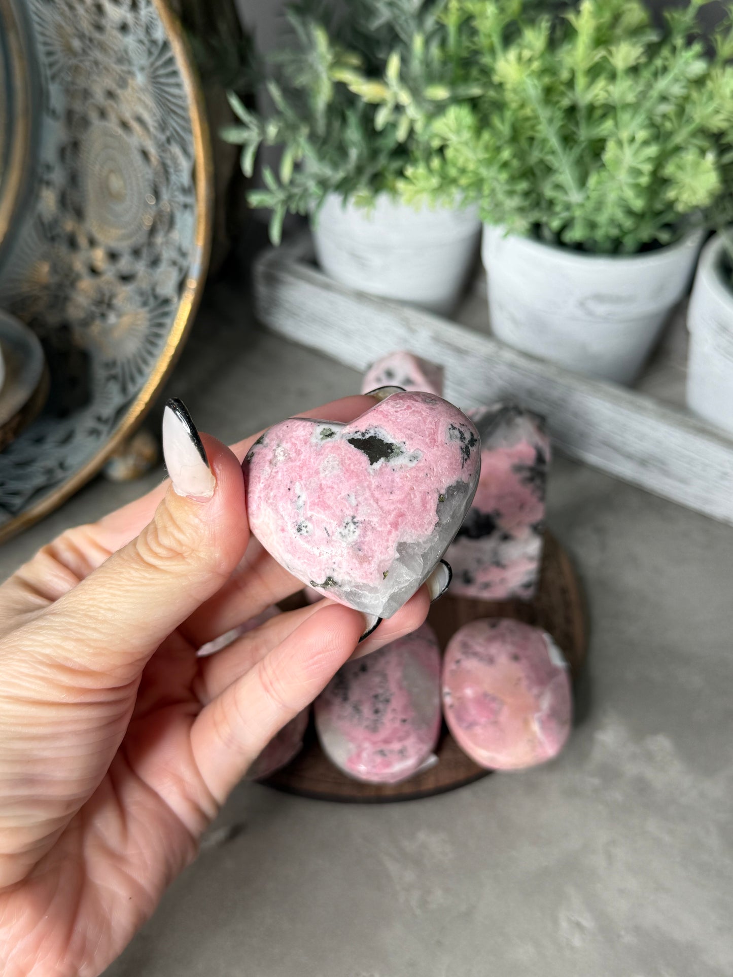 Peruvian Rhodonite Palms Hearts Towers