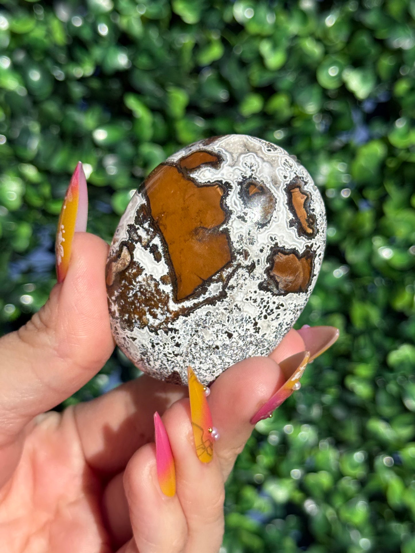 Brecciated Jasper Druzy Palmstones - Indonesia