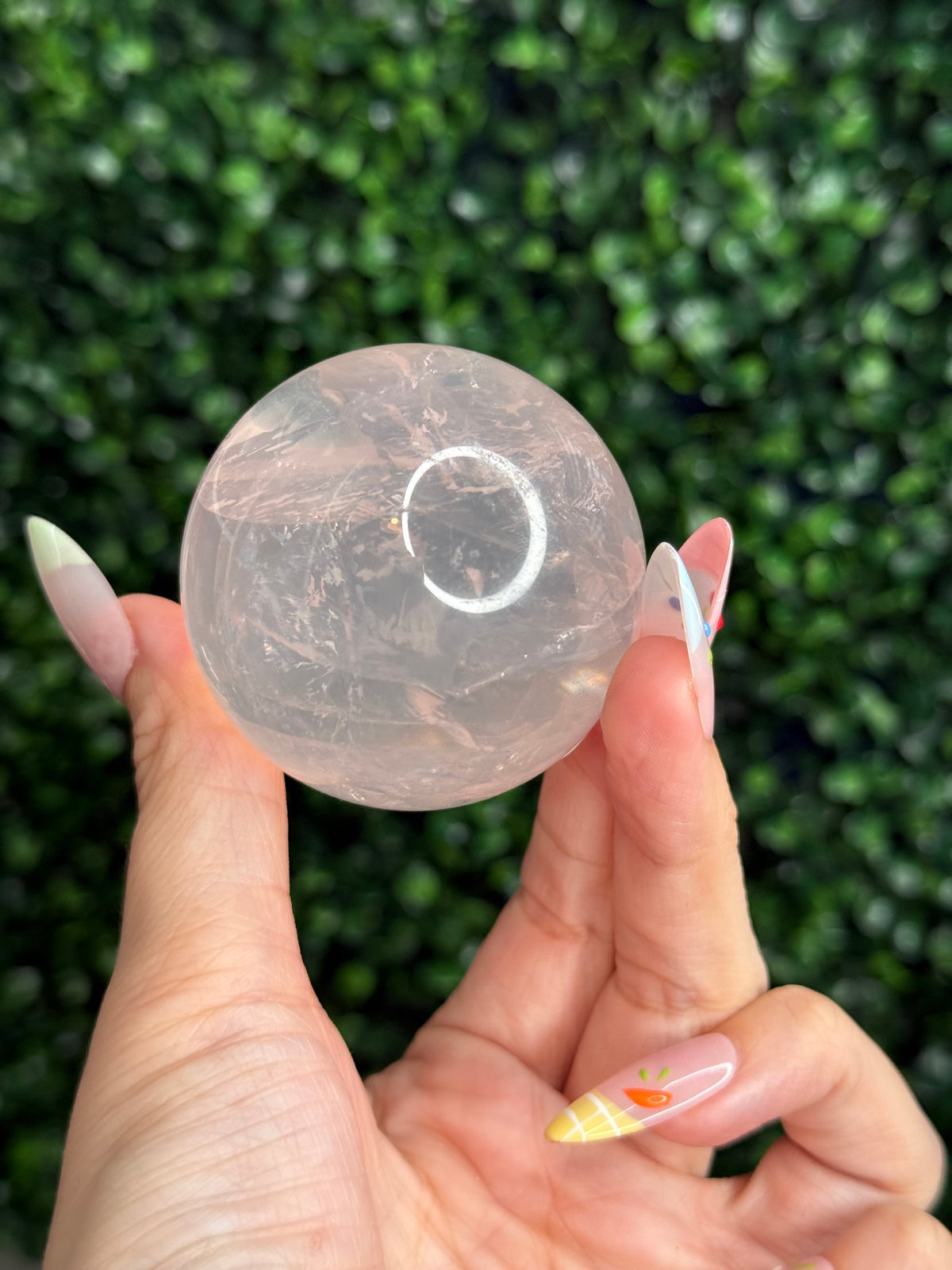 Girasol Rose Quartz Sphere - Madagascar - A