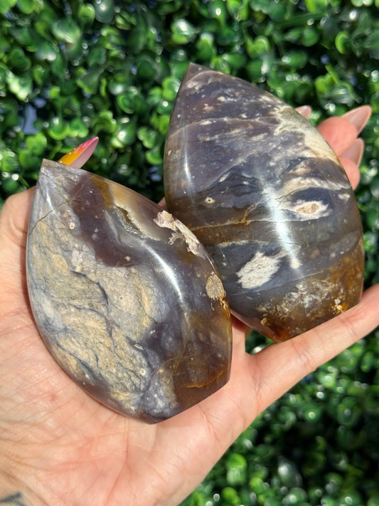 Purple Chalcedony Teardrops - Indonesia