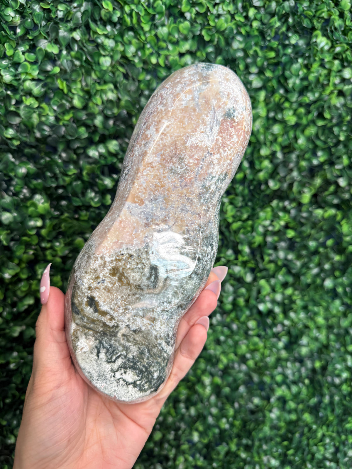 Pink Ocean Jasper Bowl 525g Madagascar