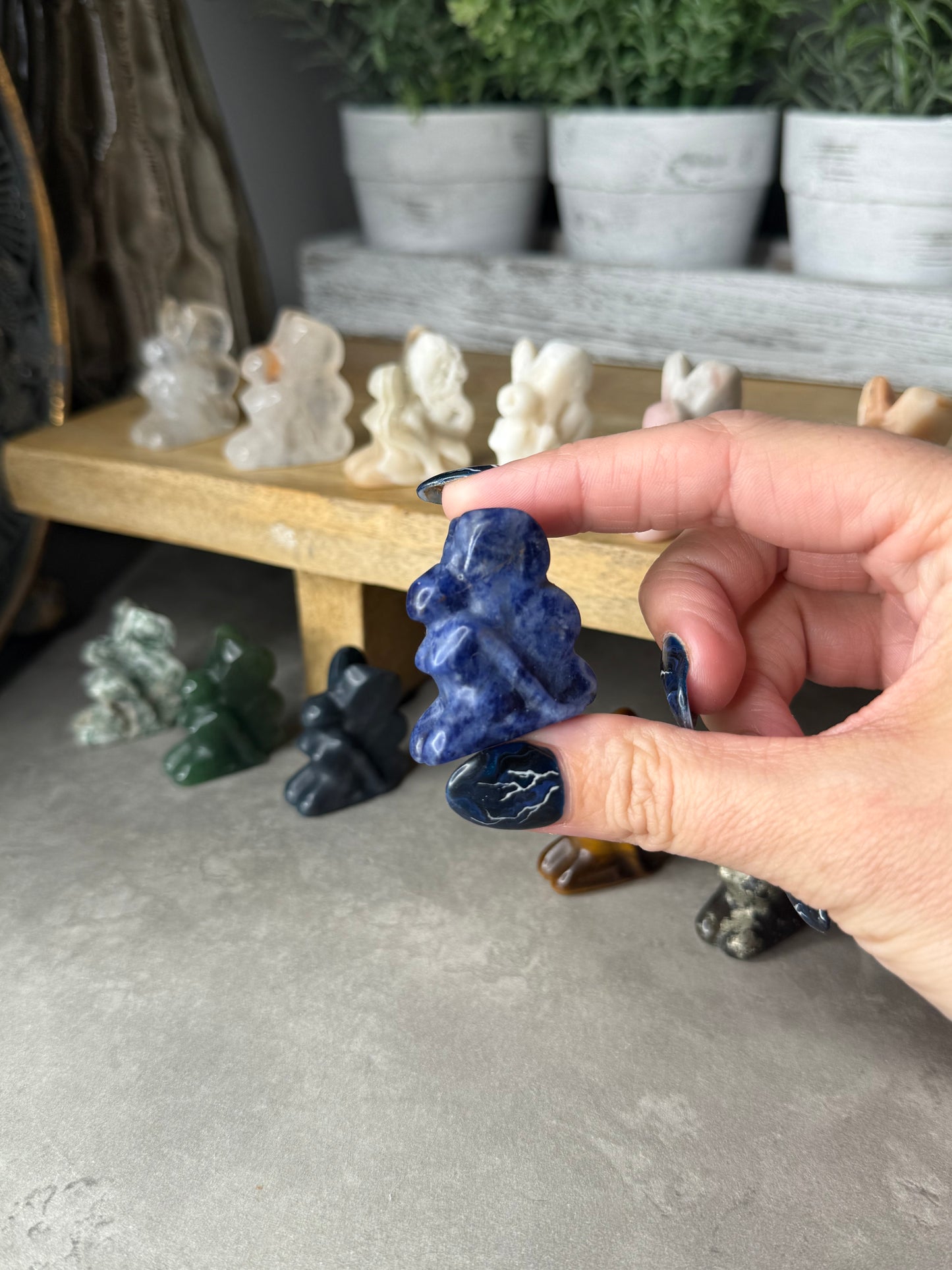 Sitting Fairy Mini Crystal Carving