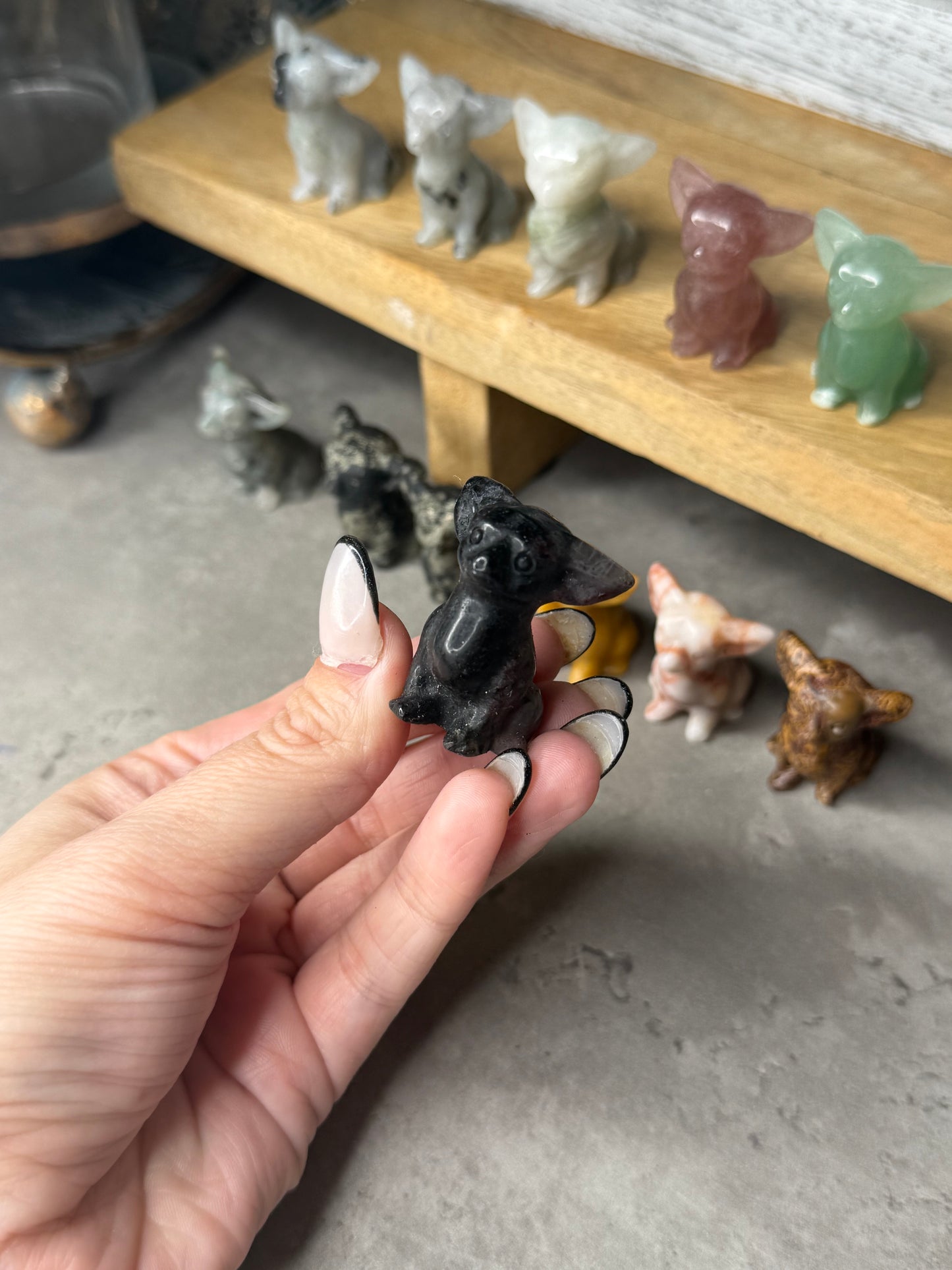 Chihuahua Dog Mini Crystal Carving