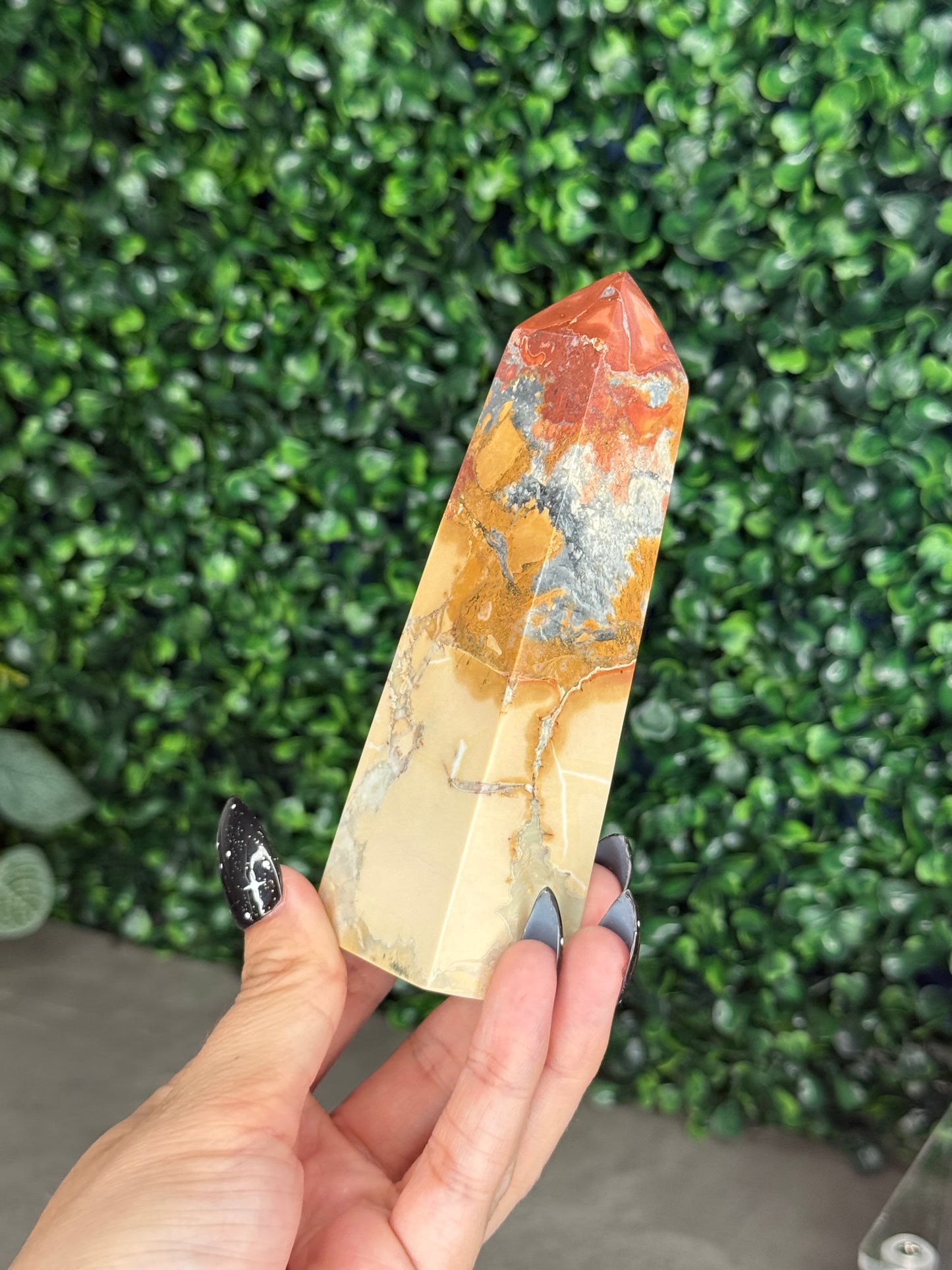 Brecciated Jasper Tower Crystal Carving - Indonesia