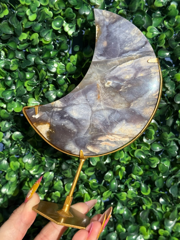 Purple Chalcedony Moons - Indonesia
