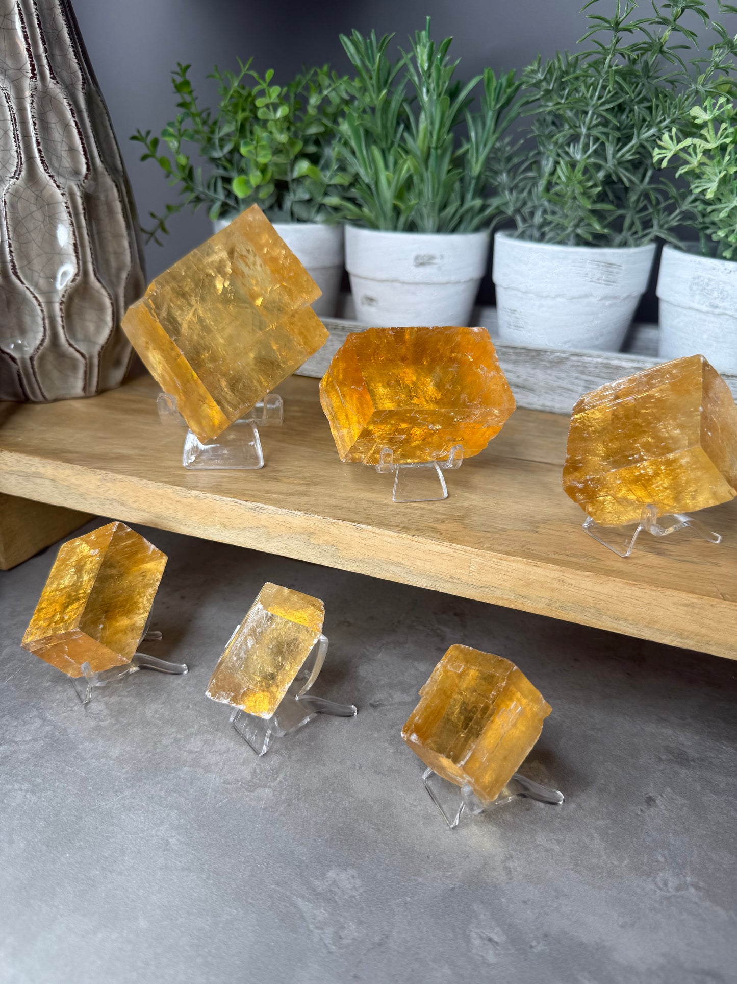 AAA Raw Optical Honey Calcite Crystals