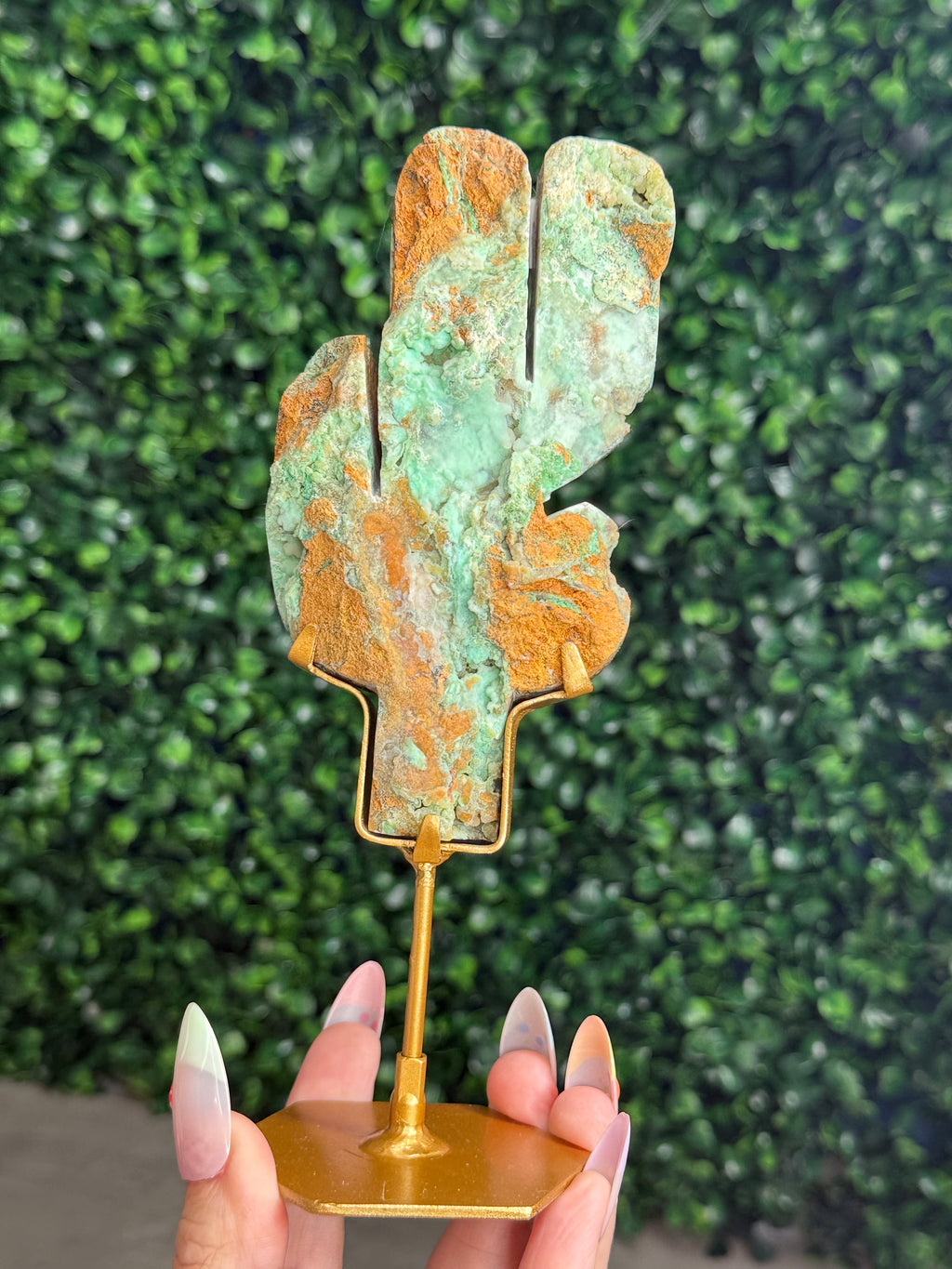 Smithsonite Cactus Crystal Carving - Indonesia - B