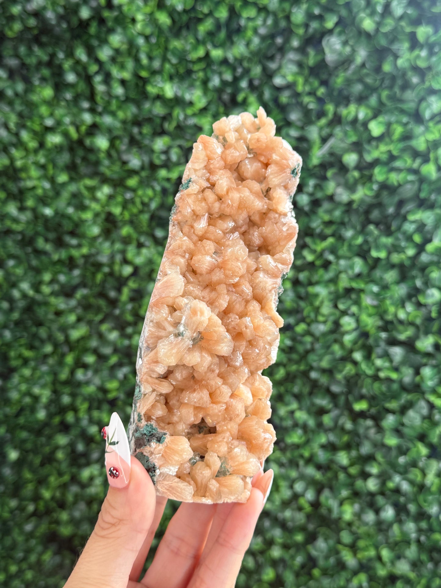 Peach Stilbite Crystal Specimen 372g