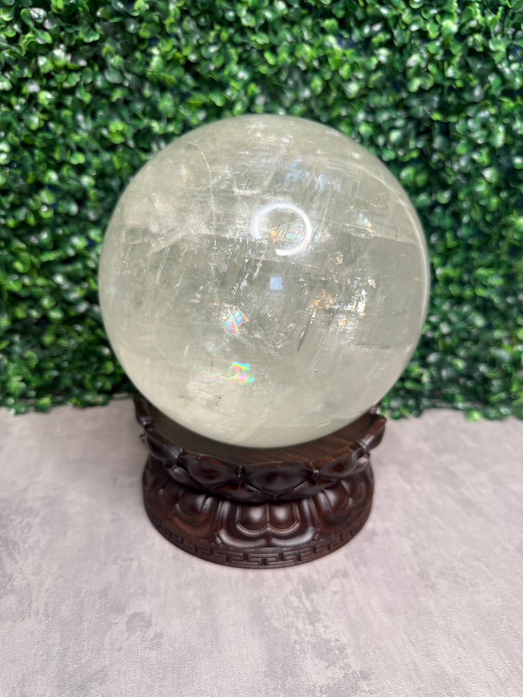 XL Optical Calcite Sphere Crystal Carving 7.2kg
