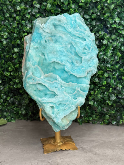 Half polish Blue Aragonite Freeform 2.6kg - A