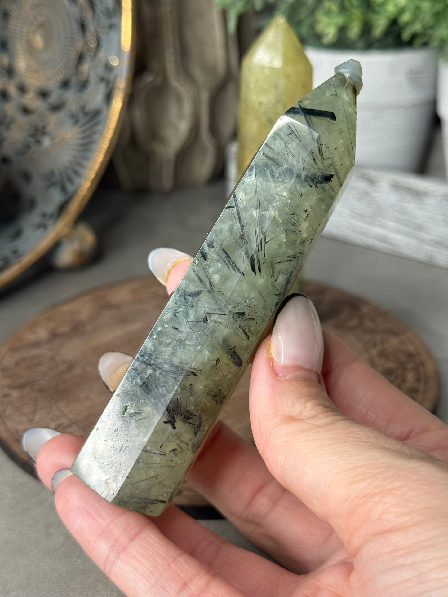 Prehnite with Epidote Inclusion Towers