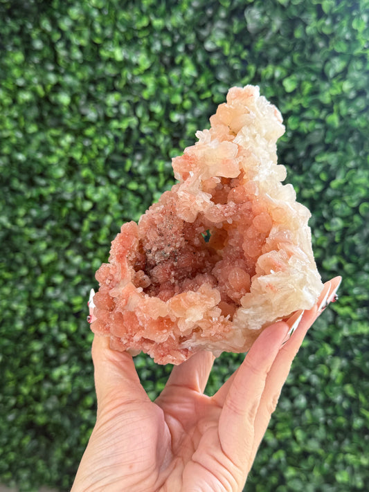 Stilbite with Hematite Dusting and Calcite - India - 624g