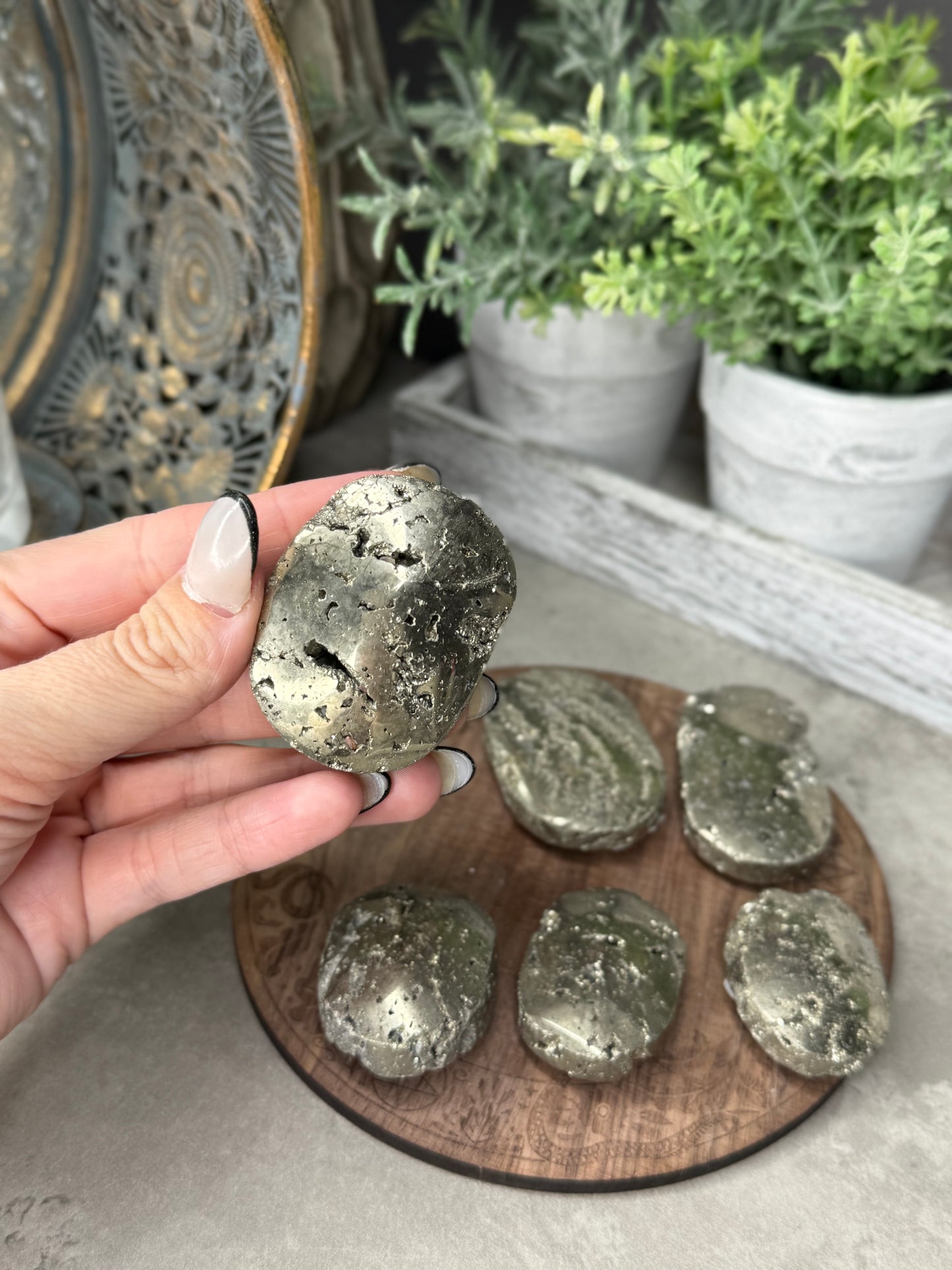 Pyrite Palmstones