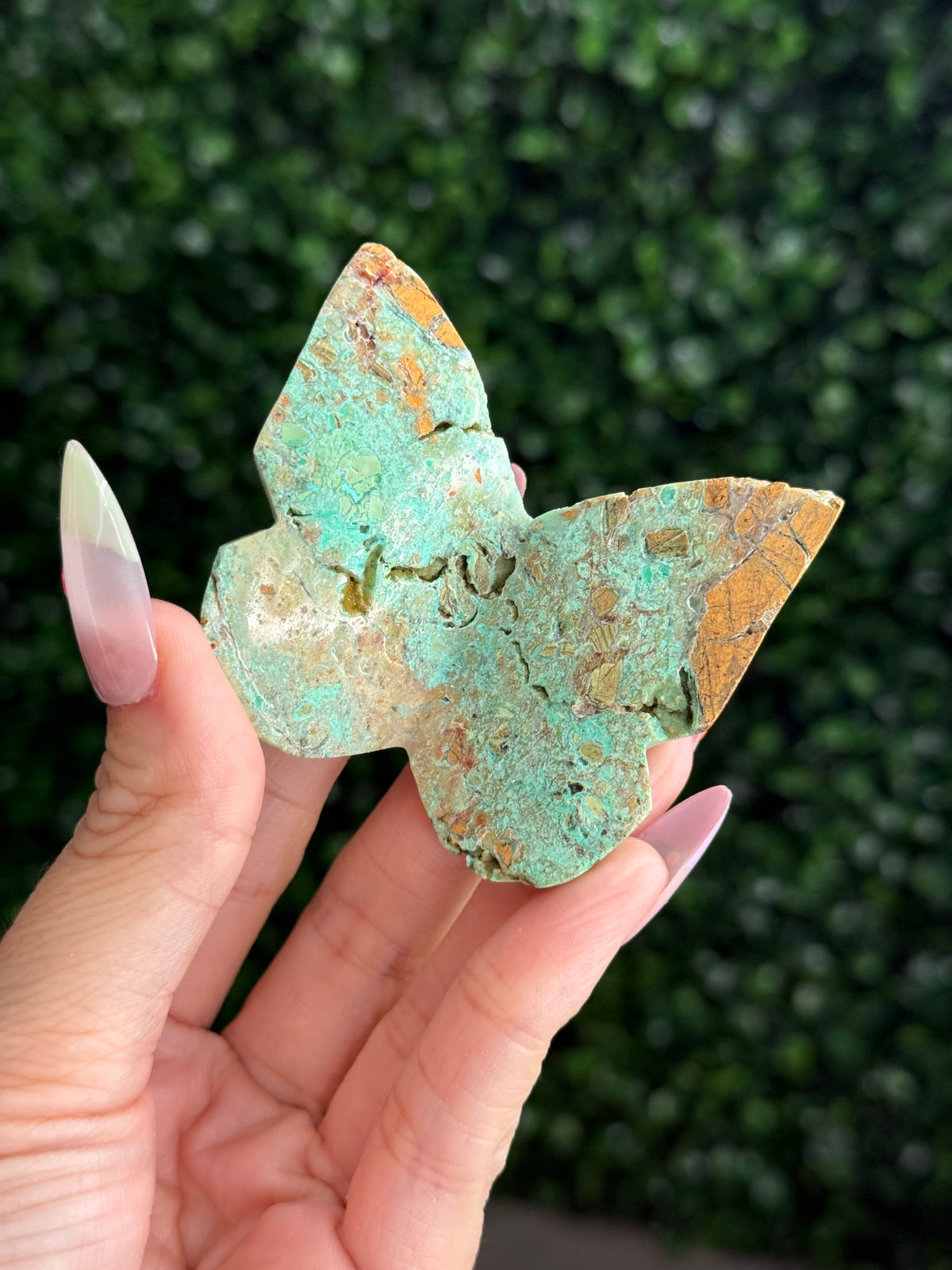 Smithsonite 3D Butterfly Crystal Carving - Indonesia - A