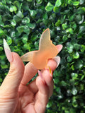 Peach Calcite Mini Butterfly Crystal Carvings - Pakistan