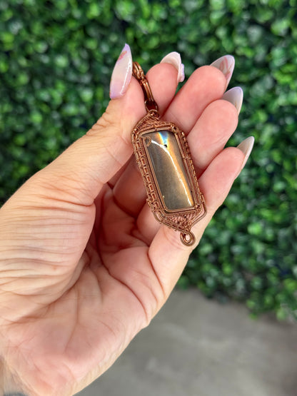 Wire Wrapped Labradorite Pendant from Indonesia