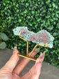 Chrysocolla with Native Copper in Chalcedony K