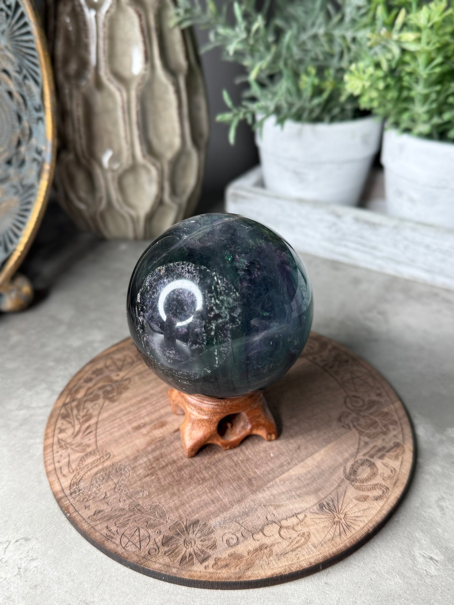 Fluorite Crystal Sphere