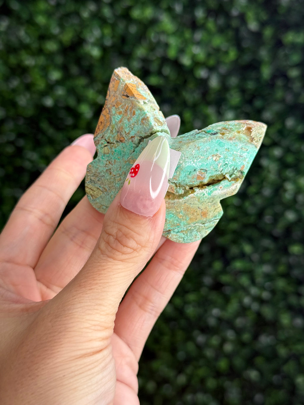 Smithsonite 3D Butterfly Crystal Carving - Indonesia - A