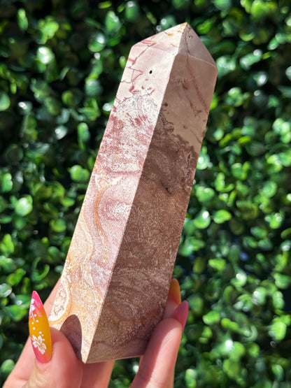 Pink Picture Jasper Crystal Towers - Indonesia