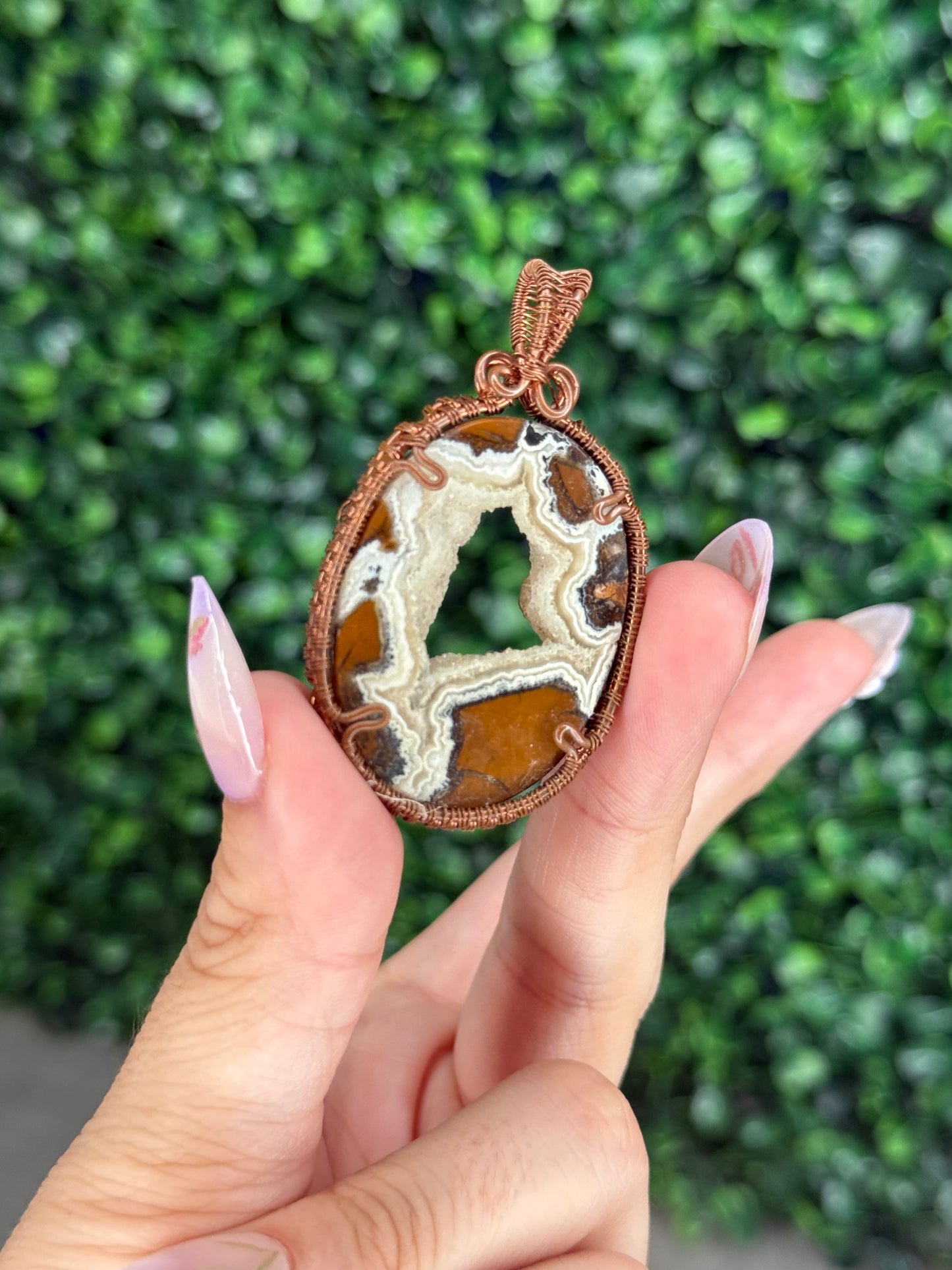 Wire Wrapped Brecciated Jasper Pendant from Indonesia