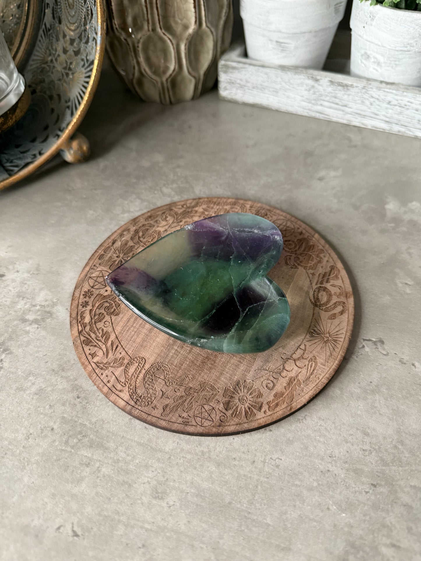 Fluorite Heart Bowl