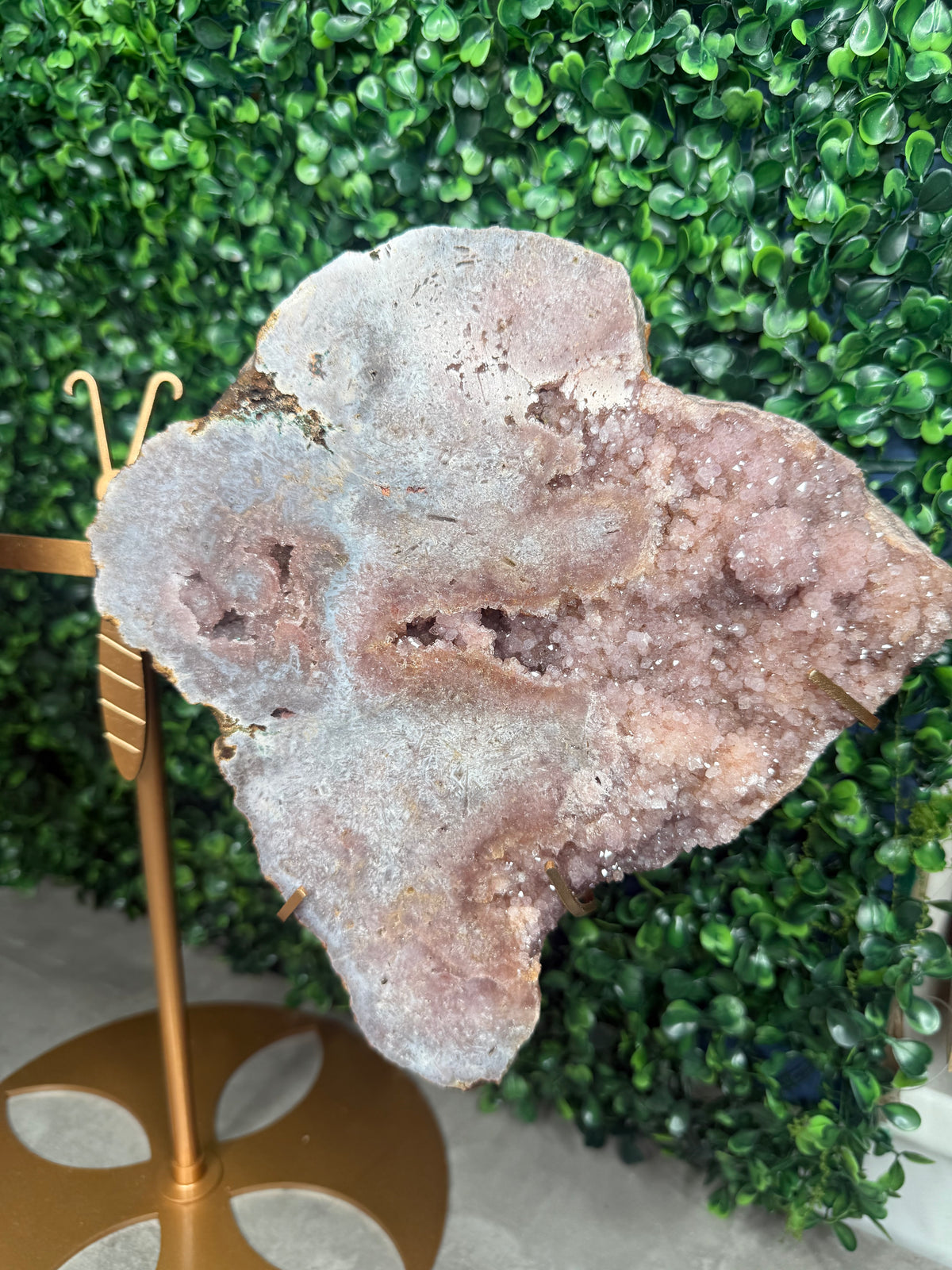 3.5kg XL Pink Amethyst Geode Butterfly Winds Crystal Carving - Brazil